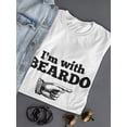 thumbnail image 3 of I'm With  BEARDO Women White T-Shirt, Female Small, 3 of 4