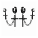 thumbnail image 2 of Aretes Colgante Hombre Piercing Doble Cruz Acero Inoxidable Xtellar negro, 2 of 4