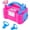 Rose red, variant on Electric Balloon Pump, Portable Electric Balloon Blower Machine Balloon Air Pump Dual Nozzle 110V 600W Balloon Inflator for Party Decorations