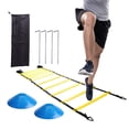 thumbnail image 4 of Entrenamiento de fútbol, escalera ágil, entrenamiento de ritmo, cuerda de resistencia, paraguas, juego de entrenamiento de escalera de salto, clavo, 4 of 4