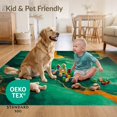 thumbnail image 4 of ODIKA 2'x3' Ultra-Soft Accent Mat, Green Orange Abstract Conference Design Vivid Marble with Dynamic Veins Washable, Bare feet friendly, Easy Care Indoor rug for Bedside, Footrest, 4 of 6