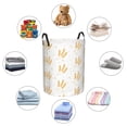thumbnail image 6 of Goofa Wheat Printed Circular Hamper,Laundry Basket with Handles,Storage Baskets Foldable,Large Capacity Laundry Hamper-Small, 6 of 8