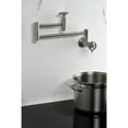 thumbnail image 4 of Kingston Brass KS8108CG Fuller Wall Mount Pot Filler Faucet, Brushed Nickel, 4 of 7