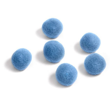 Include the lovely hue of these light blue wool beads in your customized jewelry. Using them in conjunction with glass beads adds a nice touch.