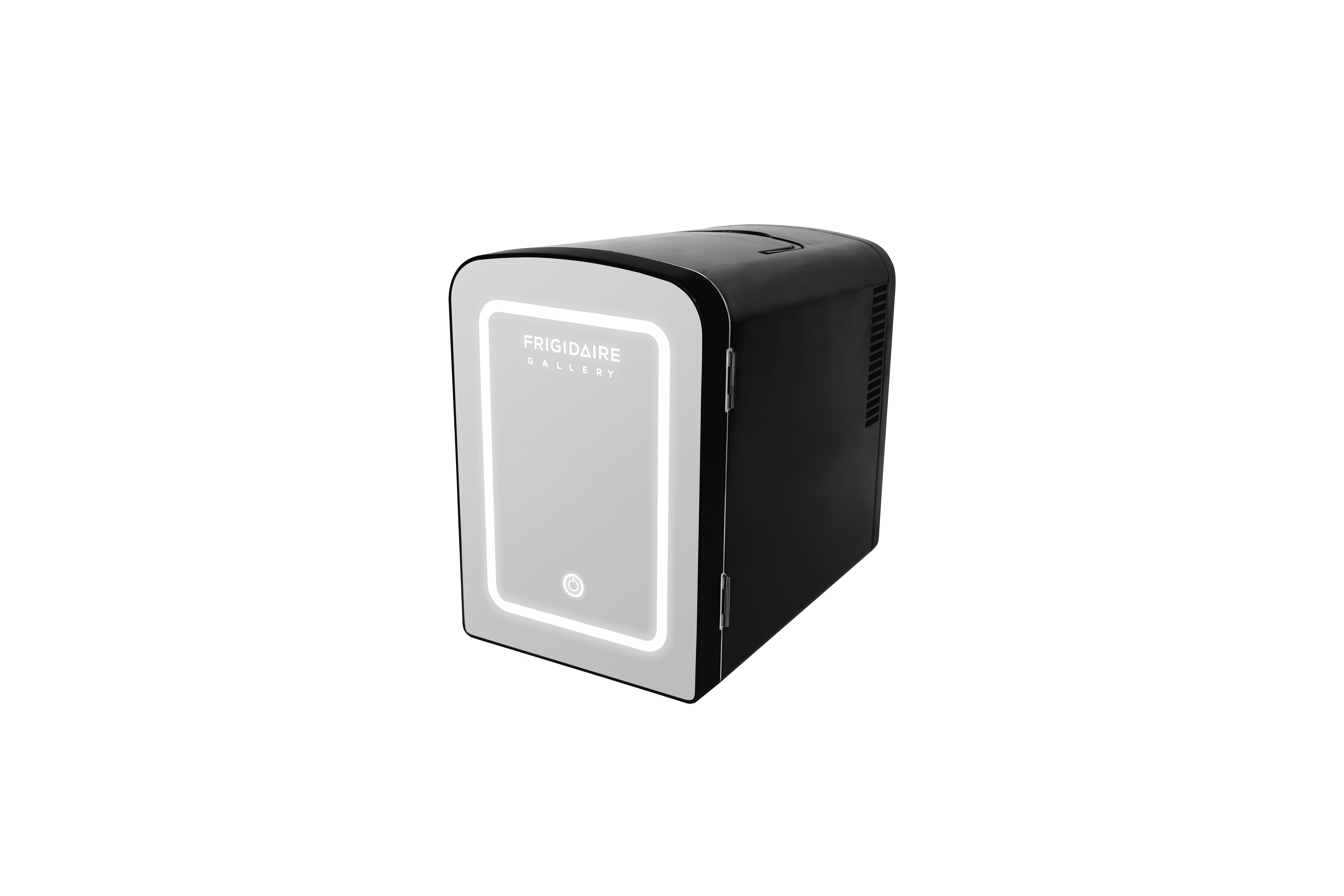 Frigidaire Gallery 6.5L 9 Can Lighted Beauty Mirror Mini Fridge, Personal Cooler in Black