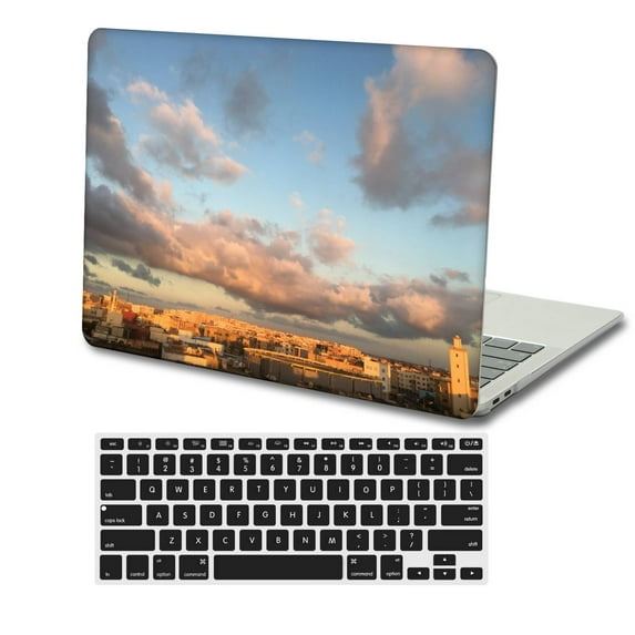 KSK KAISHEK Hard Case Cover Only for Newest MacBook Air 13 inch 2022/2021/2020/2019/2018 A2337 m1/A2179/A1932 + Black Keyboard Cover, Colorful B 0354
