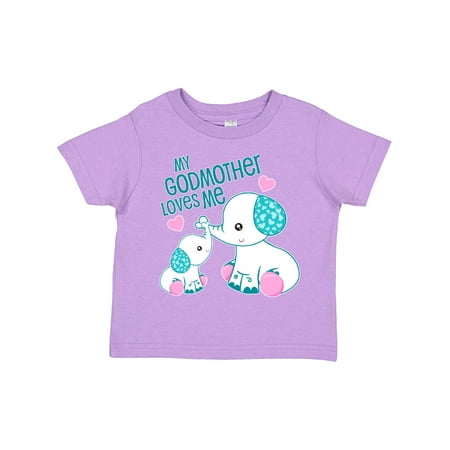 

Inktastic My Godmother Loves Me-cute Elephants Boys or Girls Toddler T-Shirt
