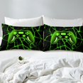 thumbnail image 4 of Erosebridal Green Gamepads Bed Sheets King,Geometric Lines King Sheet Sets,Video Game Sheet Set King,Super Cozy Gamer Room Decoration,4pcs, 4 of 7