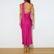 thumbnail image 3 of Gibobby Vestidos para mujer casuales Vestido de noche de satén elegante sin mangas para mujer, vestidos de princesa sofisticados y a la moda(Rosa caliente,XL), 3 of 5