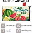 thumbnail image 4 of Sweet Summer Time Watermelon Mailbox Cover Magnetic Standard Size 21" x 19", Tropical Hibiscus Flower Decorative Post Letter Box Wrap Decor Palm Leaves Hawaii Garden Yard Outdoor Decoration, 4 of 6