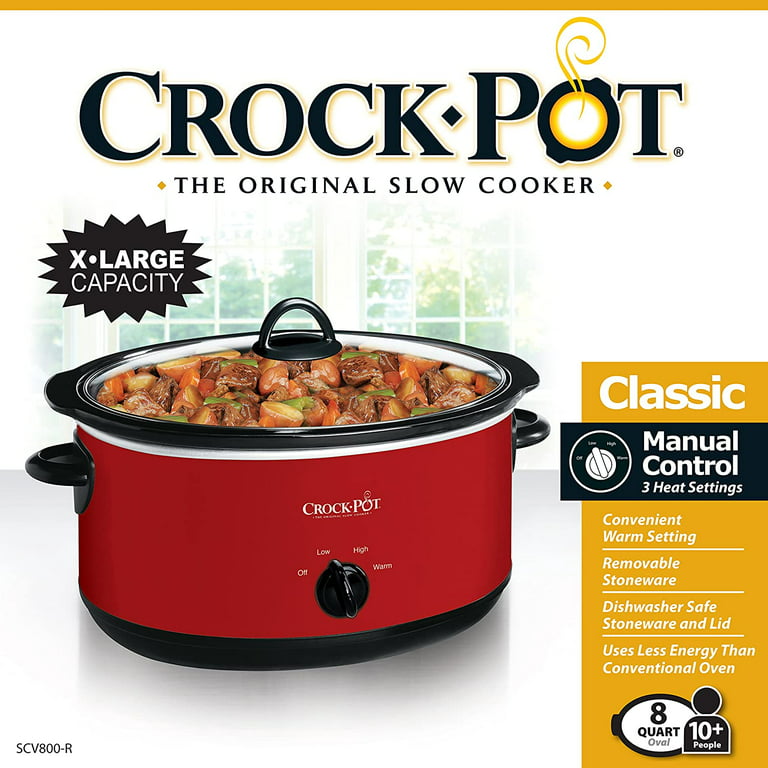 Crock-pot Express Crock Slow Cooker, 8 quart, Red 