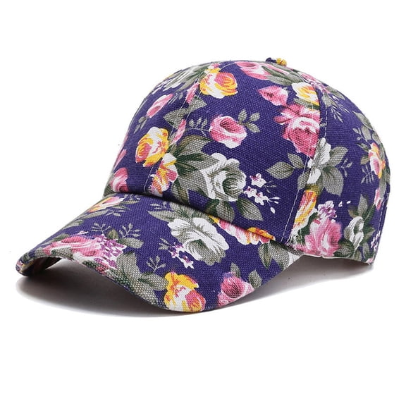 Pxiakgy Floral Print Baseball Caps Hat,Flower Casual Fishing Sun Hat Back for Men Women Baseball Cap Golf Dad Hat Adjustable Original Classic Low Profile Cotton Hat Unconstructed Plain Cap Men Women