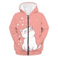 thumbnail image 3 of Shadoumai Girls Soft Long Sleeve Zip Up Hooded Sweatshirt Multi Front Pockets Casual Pullover Outerwear for School and Daily Play, Girls Pocket Zip Up Hooded Sweatshirt, 3 of 5