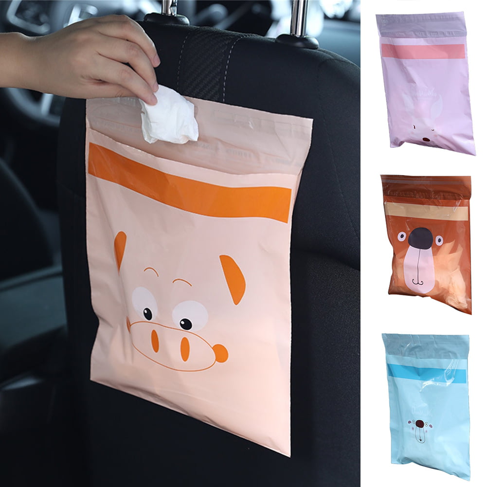 Car Trash Bags Easy Stick-On Disposable Portable Car Garbage Bags,  Waterproof Leak Proof Barf Vomit Bags, Self Adhesive Cleaning Bags for  Cars, Bedrooms, Bathrooms, Offices Blue pinshui 