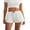 White, variant on Rdhnmea Womens Eyelet Embroidered Shorts Elastic Waistband Short Pants