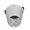 thumbnail image 3 of Balery Lilies Flowers Round Laundry Basket with Handles Waterproof Freestanding Laundry Hamper for Clothes Toys in the Dorm and Family-, 3 of 8