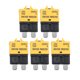 thumbnail image 1 of Ofertas Únicas 5 Pcs Fusible de Estilo de Cuchilla de Interruptor Automático 20A 28V Manual Resettable para Automóvil Marino Metal Amarillo, 1 of 6