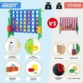 thumbnail image 5 of N1keft Oversized 4-to-score,Jumbo 4 in-a-row connect game Carry Bag Included,48”Giant connect game set for Adults with Drink holder,44 rings for kids,Blue+Green, 5 of 5