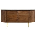 thumbnail image 4 of Ortega 4-door Marble Top Sideboard Buffet Cabinet Natural, 4 of 13