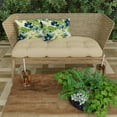 thumbnail image 2 of Jordan Manufacturing 12" x 18" Rebecca Asparagus Green Floral Rectangular Outdoor Lumbar Throw Pillow (2 Pack), 2 of 12