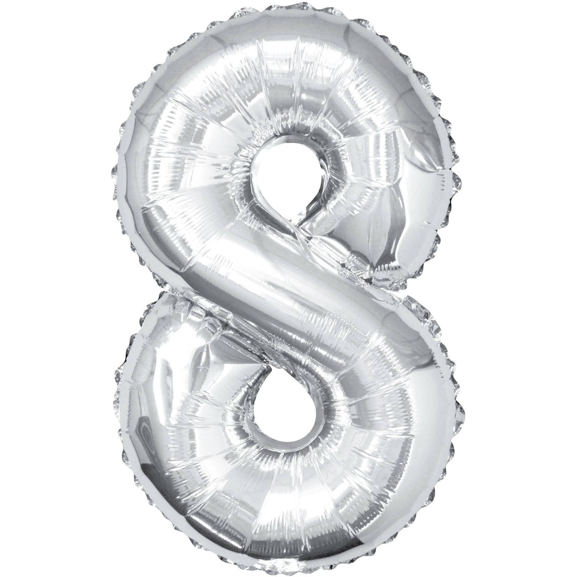 big silver number balloons