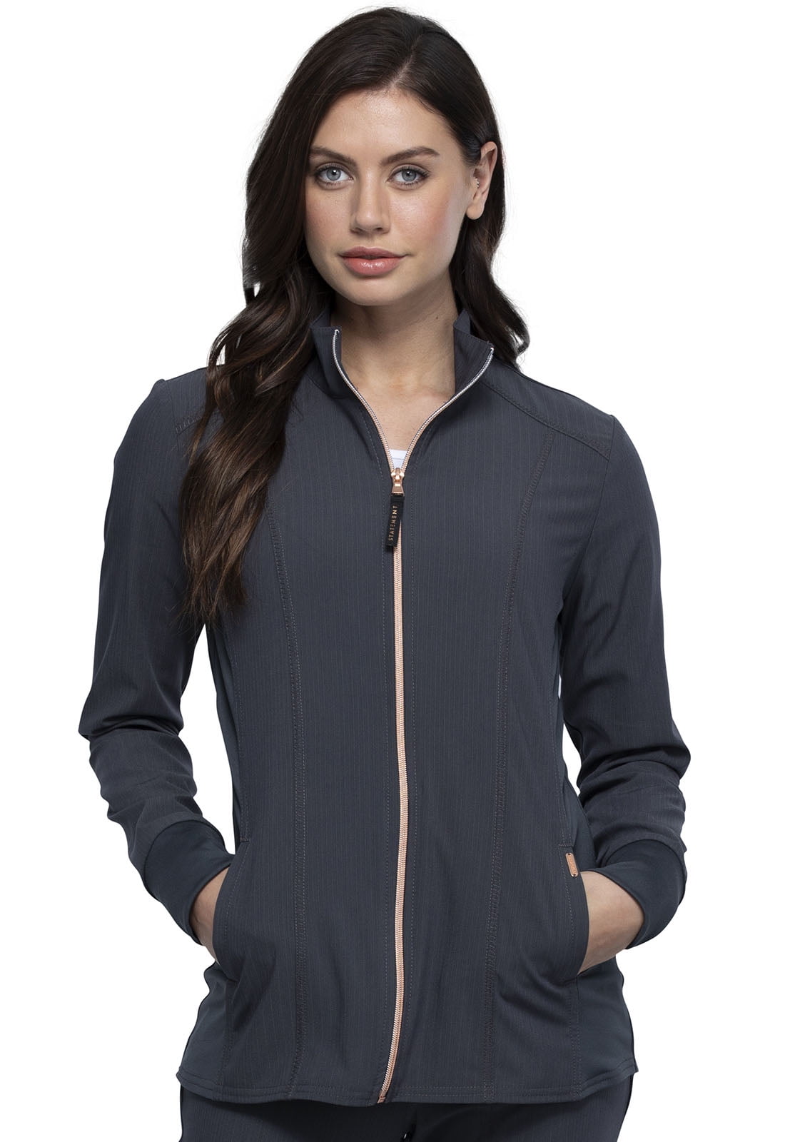 Cherokee Statement Women's Warm Up Scrubs Jacket Zip Front CK365