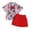 Z03boys 4th of july outfit-Watermelon Red, variant on Toddler Baby Boy 4th of July Outfit American Flag Print Bow Tie Button Down Shirt & Shorts, 2-Piece Patriotic Summer Set 6-12 Months