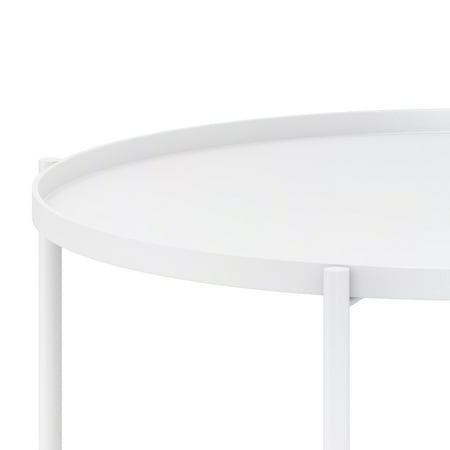 Simpli Home - Monet Metal Coffee Table - White