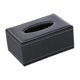 thumbnail image 2 of Funda para caja de pañuelos de piel sintética negra, dispensador de pañuelos, soporte para caja de pañuelos de papel higiénico. 20 cm x 12 cm x 85 cm, 2 of 9