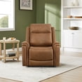 thumbnail image 2 of ReNest Dual Motor Power Recliner with Super Zero-Gravity Mode, Top-Grain Leather, USB and Type-C Charging,Saddle, 2 of 25