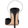 thumbnail image 2 of Nine West Foe Black Fashion Clear Ankle Strap Pointy Toe Stiletto High Heel Pumps (Black, 9.5), 2 of 4