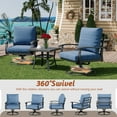 thumbnail image 4 of HOMREST Outdoor Swivel Rocker Patio Chairs with Ottomans and Coffee Table 5 PCS Bistro Set, 360 Degree Swivel Rocking Chair Patio Conversation Set with Thickened Cushion for Garden, Deck and Poolside, 4 of 9