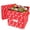 Red/ White Snowflakes, variant on Hold N' Storage Christmas Ornament Storage Box with Lid. Stores up to 64- 3” Ornaments – Red/White Snowflakes