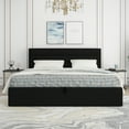 thumbnail image 2 of King Size Upholstered Hydraulic Storage Platform Bed,Black, 2 of 7