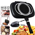 thumbnail image 4 of VALINK Double Sided Grill Pan Portable Durable for Grilling Frying Home Kitchen Camping, 4 of 7