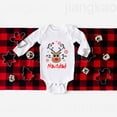 thumbnail image 3 of Mi primer mameluco navideño de manga larga para bebé recién nacido, traje con estampado de ciervos españoles, mono de bautismo para bebé, ropa para niño pequeño, regalo, 3 of 5