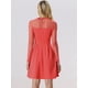 thumbnail image 3 of Vestido de Fiesta Allegra K Patinadora Transparente Melon Rojo L, 3 of 6