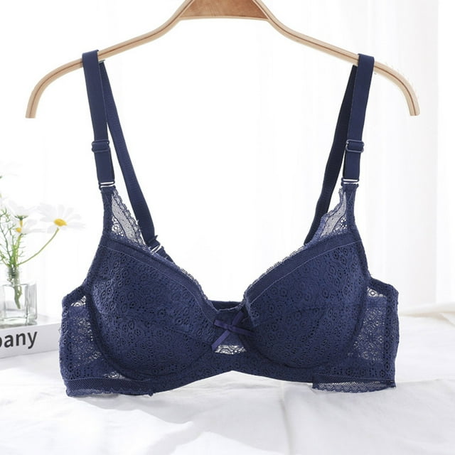 LLYWEY No Show Bras for Women Discounts Racerback Bras Women Ladies Bralette Bra Style-1364 Women Seamless Bra Feature Adult Female Lace Sports Bras Navy 38B