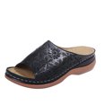 thumbnail image 1 of Leather Soft Footbed Orthopedic Arch Support Sandals for Women Embroidered Shoes, 1 of 7