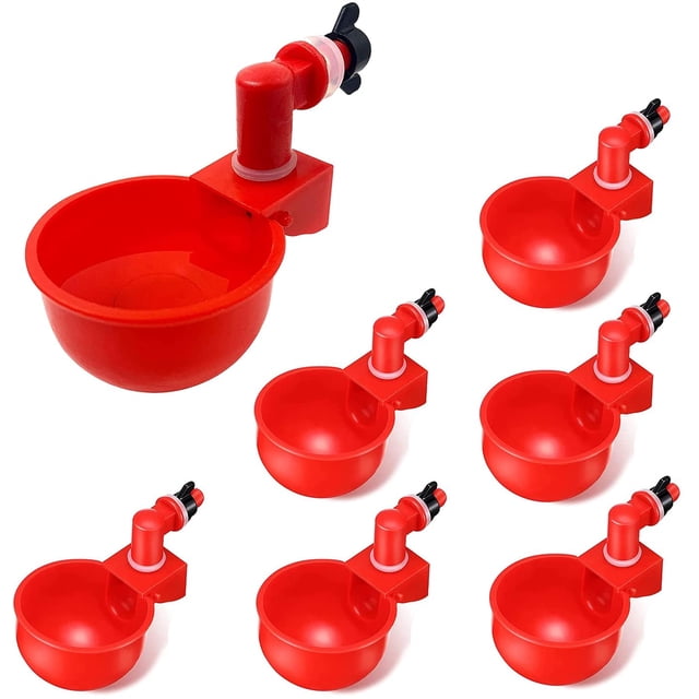 Suministros Automáticos para Gallinas JM 6 Piezas Bebederos de Plástico
