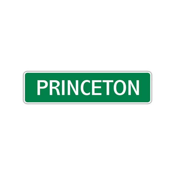 Princeton Boys Children Name Letter Printed Label Indoor Outdoor Wall Plaque Decoration Aluminum Metal Sign 4"x13.5"