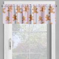 thumbnail image 4 of Ambesonne Gingerbread Man Valance & Curtain, Xmas Goodies, 55"x45", Multicolor, 4 of 6