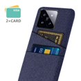 thumbnail image 2 of For Xiaomi 14 Hard PC + Cloth Mobile Phone Case Shockproof Cover with Dual Card Holder, 2 of 5