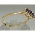 thumbnail image 3 of LBG British Made 10k Yellow Gold Natural Amethyst Womens Engagement Ring - 33 size options - Size 6, 3 of 6