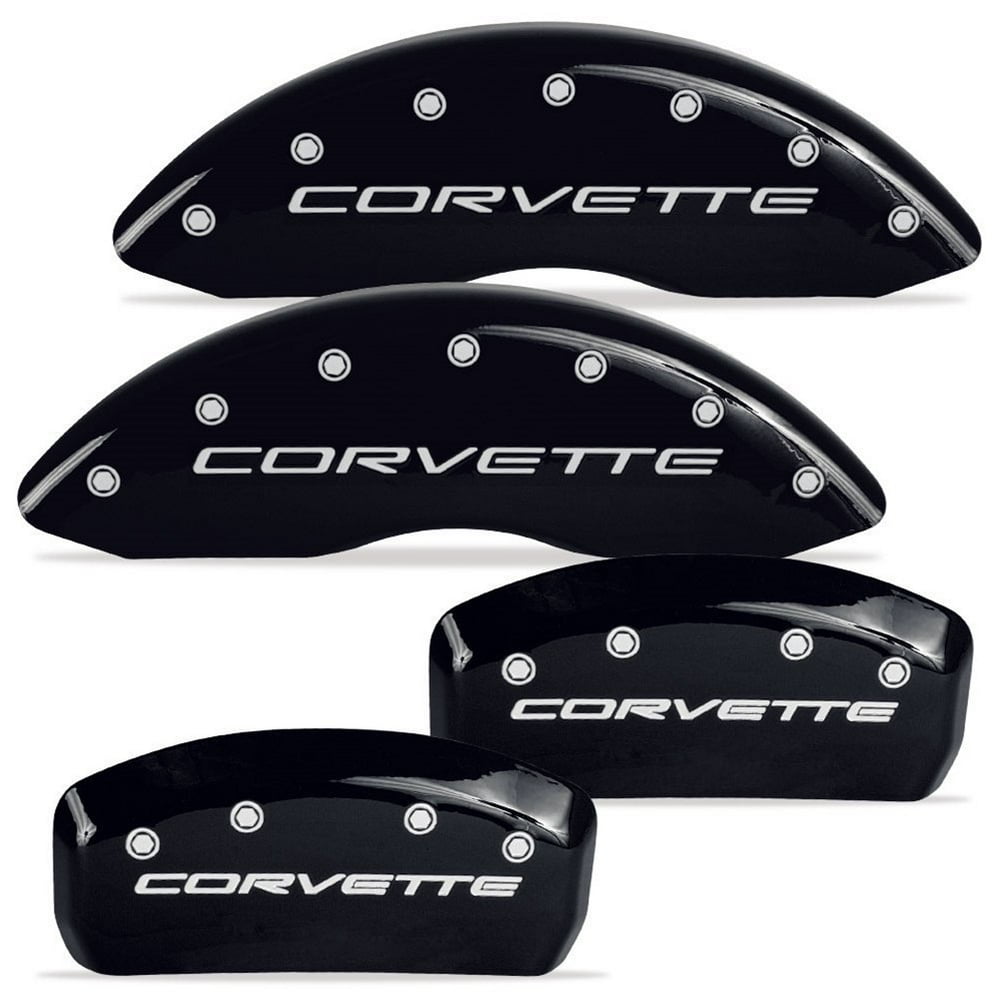 19972004 C5 Corvette Brake Caliper Covers Black w/ Silver Walmart