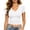 White, variant on LYEAA V Neck T Shirts for Women Short Sleeve Basic Shirts Breathable Slimming Pullover Solid Strecth Fall Tops Gray 2XL