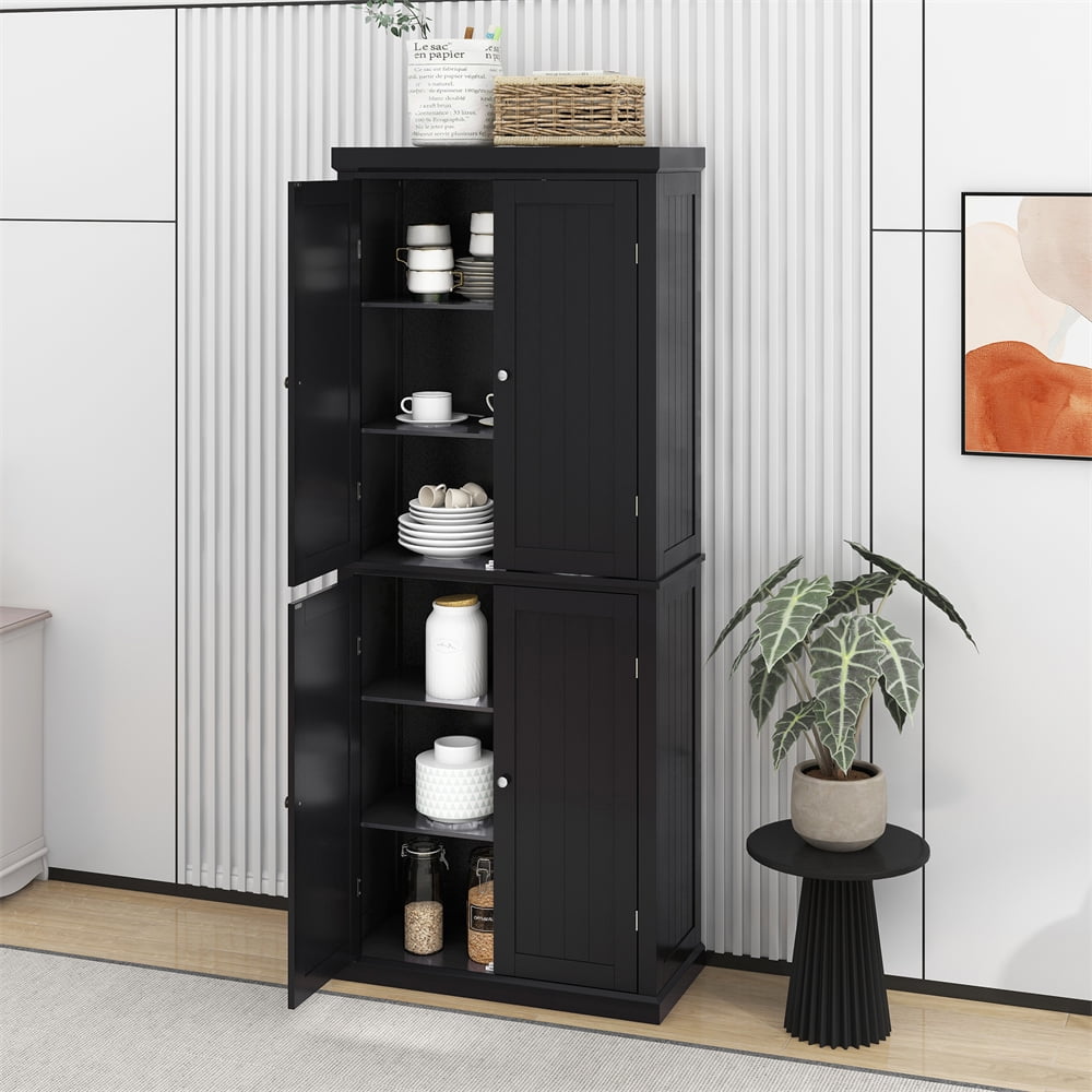 72.4" H Freestanding Tall Kitchen Storage with 4 Doors and