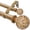 Brown, variant on KITBONIS 1" Diameter Curtain Rod Sets Warm Gold Adjustable Double Curtain Rod Set 48"-84"