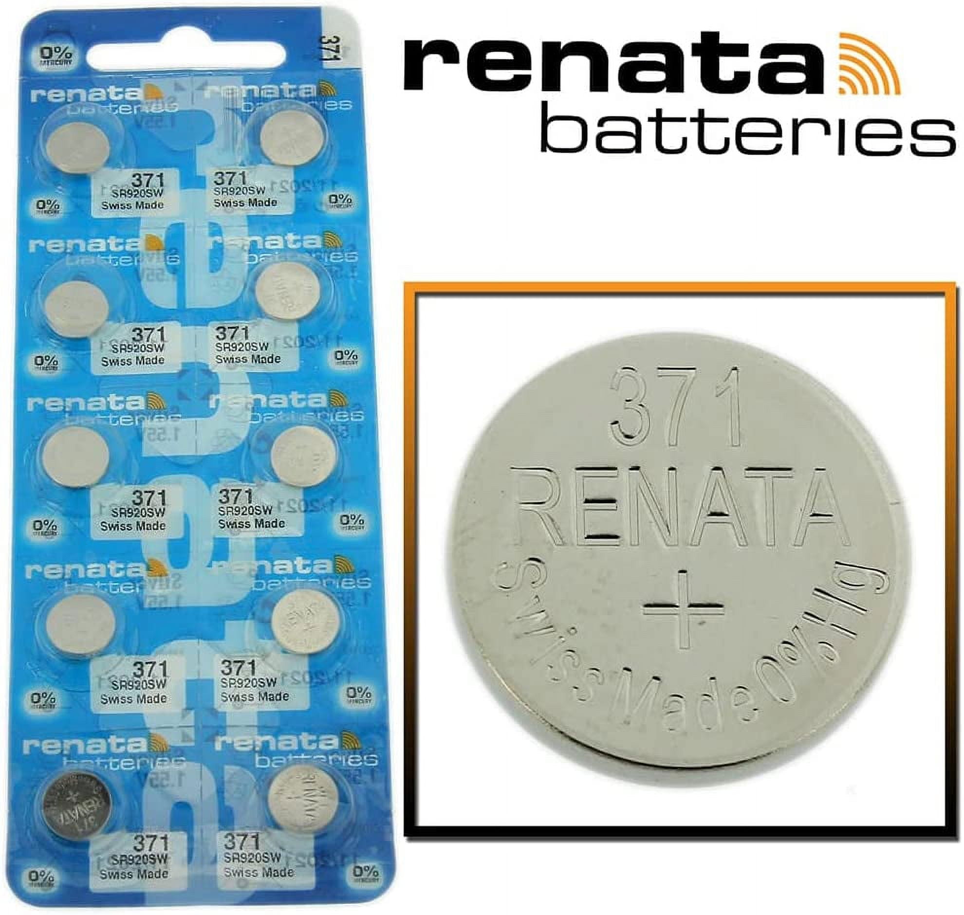Button Cell Type 371 Battery Renata 4 Pcs