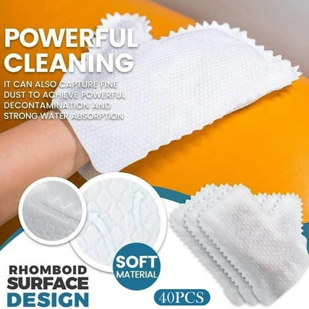 

aoksee Cleaning Tools 40PC Disposable Non-woven Cloth Cleaning Scale Electrostatic Dusty Removal Gloves Gift on Clearance